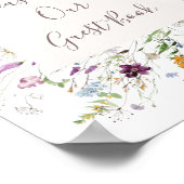 Waterverf Wilde bloem Gelieve onze gast te onderte Poster (Hoek)