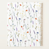 Waterverf Wilde Bloem Gepersonaliseerd Planner (Achterkant)