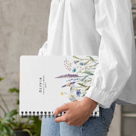 Waterverf Wilde Bloem Gepersonaliseerd Planner