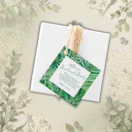 waterverf wilde bloem groen gebladerte bedankjes labels