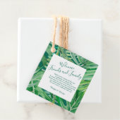 waterverf wilde bloem groen gebladerte bedankjes labels (In situ)