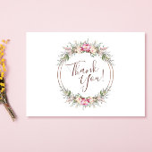 Waterverf Wilde bloem Hartelijk dank Bedankkaart