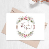 Waterverf Wilde bloem Hartelijk dank Bedankkaart