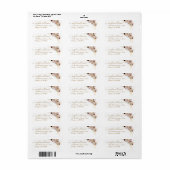 Waterverf Wilde Bloem Herfst Elegante Bruiloft Bor Etiket (Full Sheet)