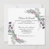 Waterverf Wilde Bloem Lavendel Bloem Just Married (Achterkant)