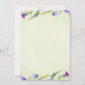 Waterverf wilde bloem Lente groen Baby shower Kaart (Achterkant)