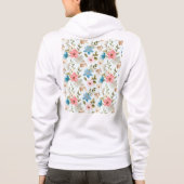 Waterverf Wilde Bloem Motief Hoodie (Achterkant)