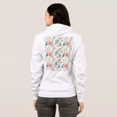 Waterverf Wilde Bloem Motief Hoodie (Achterkant volledig)