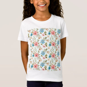 Waterverf Wilde Bloem Motief T-shirt