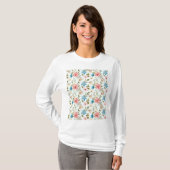 Waterverf Wilde Bloem Motief T-shirt (Voorkant volledig)