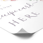 Waterverf Wilde bloem Paarse lentekorrecept Poster (Hoek)