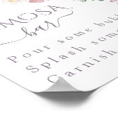 Waterverf Wilde bloem Paarse lentesbridal mimosa Poster (Hoek)