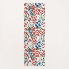 Waterverf Wilde Bloem Papaver Madeliefje Yogamat