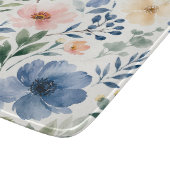 Waterverf Wilde Bloem Patroon Modern Botanisch Snijplank (Hoek)