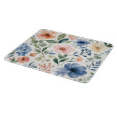 Waterverf Wilde Bloem Patroon Modern Botanisch Snijplank (Hoek)