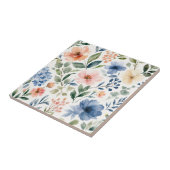 Waterverf Wilde Bloem Patroon Modern Botanisch Tegeltje (Zijkant)
