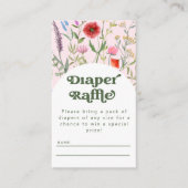 Waterverf Wilde bloem Roze luierspoel Informatiekaartje (Voorkant)