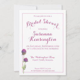 Waterverf Wilde bloem Roze Vrijgezellenfeest Kaart