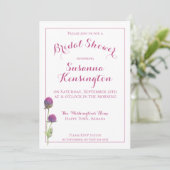 Waterverf Wilde bloem Roze Vrijgezellenfeest Kaart (Staand voorkant)