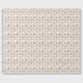 Waterverf Wilde Bloem Roze Wit Cadeaupapier (Vlak)