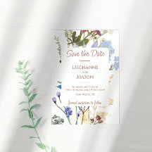 Waterverf Wilde Bloem Save the Date