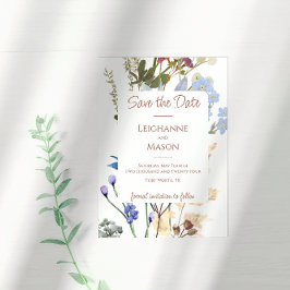 Waterverf Wilde Bloem Save the Date
