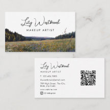Waterverf Wilde Bloem Schrift QR Code