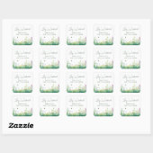Waterverf Wilde Bloem Script Bedankt Vierkante Sticker (Vel)