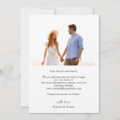 Waterverf Wilde bloem sparen de Datum Save The Date (Achterkant)