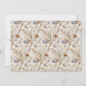 Waterverf Wilde Bloem Thee Feest Bruiloft Bedankkaart (Achterkant)