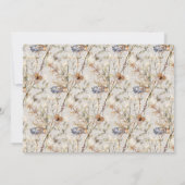 Waterverf Wilde Bloem Theepartij Bruidsuitnodiging Bedankkaart (Achterkant)