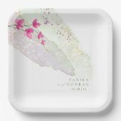 Waterverf Wilde bloem Verf Str Fsia ID954 Papieren Bordje (Voorkant)