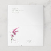 Waterverf Wilde bloem Wedding Table2 Fuchsia ID954 Plaatskaartje (Buitenkant ongevouwen)