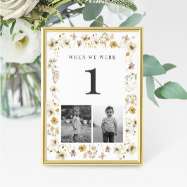 Waterverf Wilde bloem Wedijverleeftijd Kaart