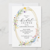 Waterverf Wilde bloem Wreat Vrijgezellenfeest Kaart (Voorkant)