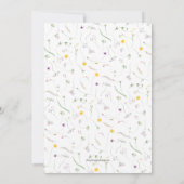 Waterverf Wilde bloem Wreat Vrijgezellenfeest Kaart (Achterkant)