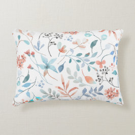 Waterverf wilde bloemen accent kussen