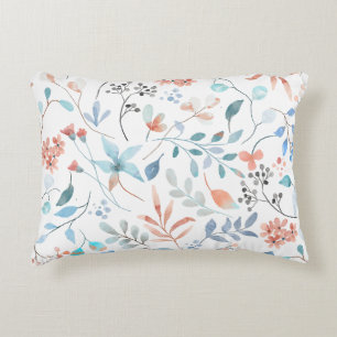 Waterverf wilde bloemen accent kussen