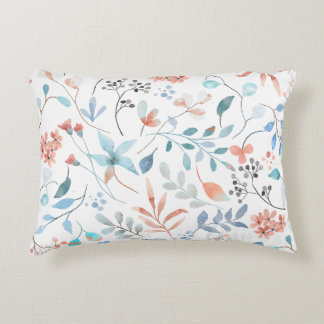 Waterverf wilde bloemen accent kussen