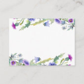 Waterverf wilde bloemen Baby shower Luier Raffle Informatiekaartje (Achterkant)