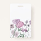 Waterverf Wilde bloemen Badge (Voorkant)
