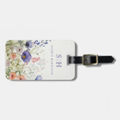 Waterverf Wilde Bloemen Bagage Labels (Voorkant horizontaal)