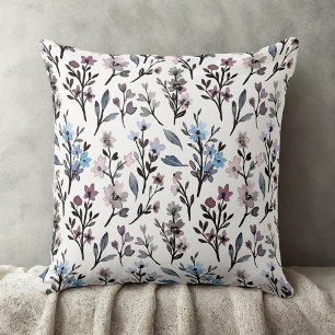 waterverf wilde bloemen bloemenpatroon kussen