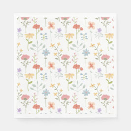 Waterverf Wilde Bloemen Bloemmotief Servet