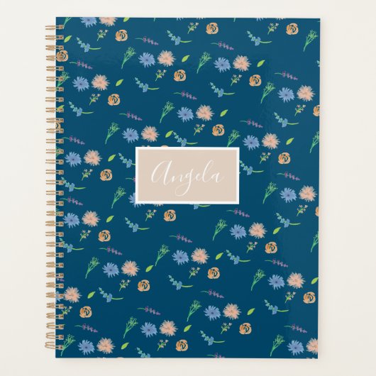 Waterverf Wilde Bloemen Botanisch Evenement Ontwer Planner (Voorkant)