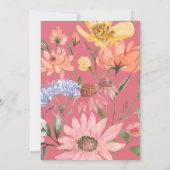 Waterverf Wilde bloemen Breedbeaptisme Kaart (Achterkant)