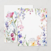 Waterverf Wilde Bloemen Briefkaart (Voorkant / Achterkant)
