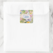 Waterverf Wilde Bloemen Bruidsfeest Sticker (Tas)