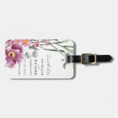 Waterverf wilde bloemen die de datum bewaren bagagelabel (Voorkant horizontaal)