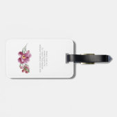 Waterverf wilde bloemen die de datum bewaren bagagelabel (Achterkant horizontaal)